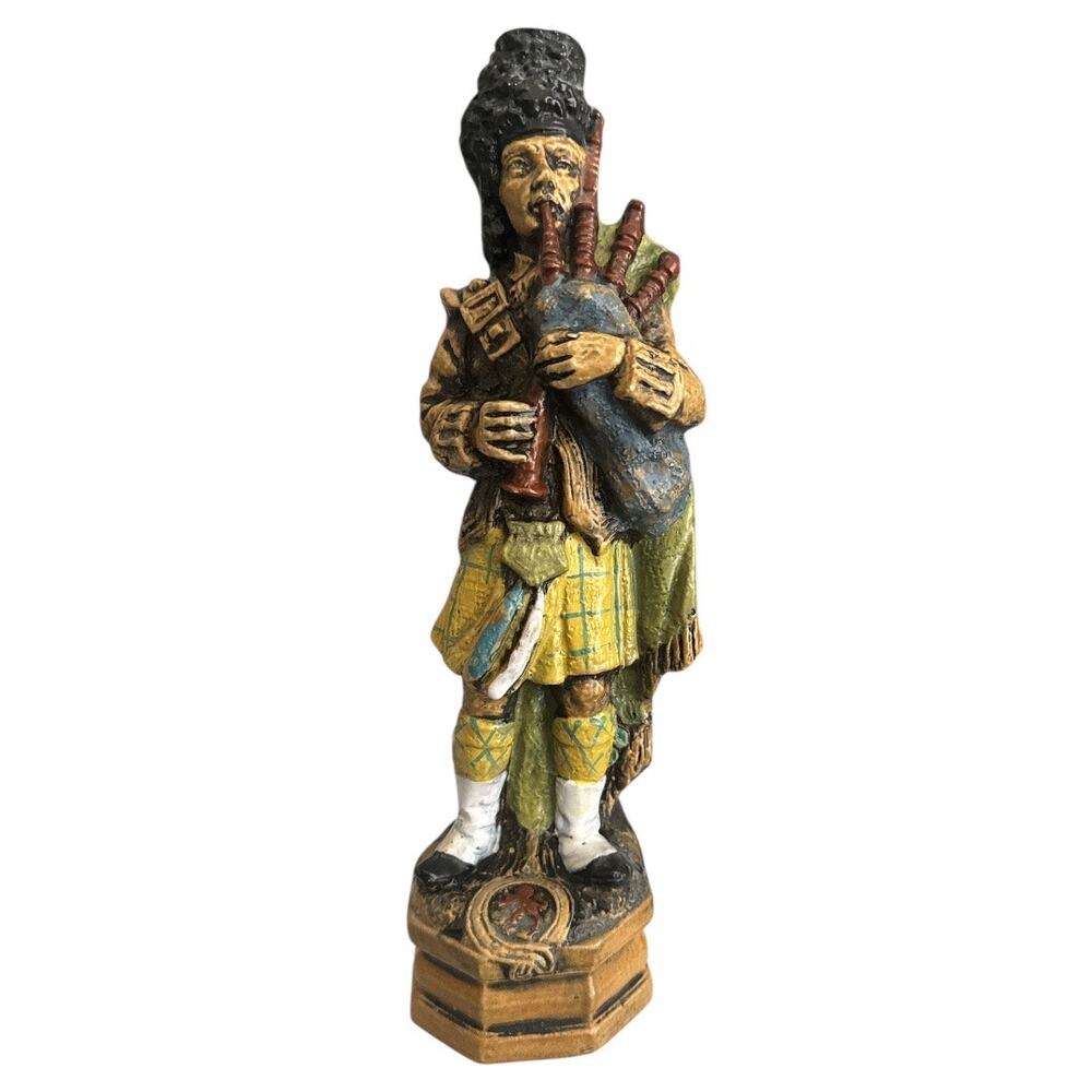 Scottish Bagpiper Liquor Decanter Rare *Empty* Made in Italy